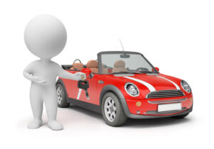 3d small people - car keys